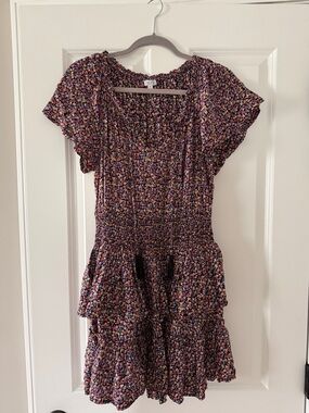 Patrons of Peace Floral Purple Mini Dress